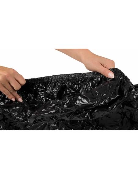 Lak lepedlo - napínacie prestieradlo - čierne - 160x200 cm