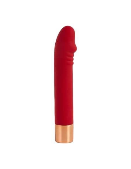 Charming Vibe Dick - vibrátor na G-bod - nabíjateľný - červený