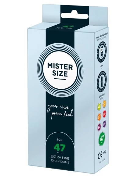 Mister Size - kondóm - extra tenký - 47 mm - 10 ks