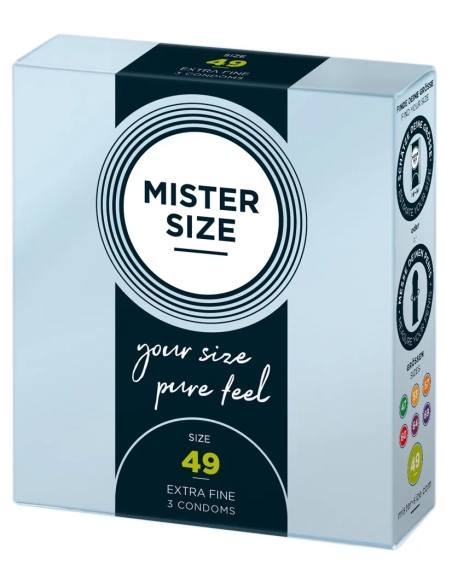 Mister Size - tenký kondóm - 49mm - 3 ks