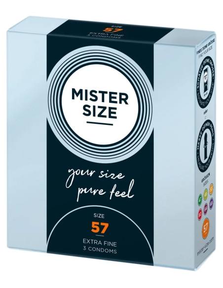 Mister Size - tenký kondóm - 57 mm - 3 ks