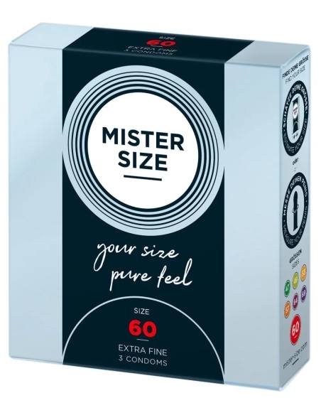 Mister Size - tenký kondóm - 60mm - 3 ks
