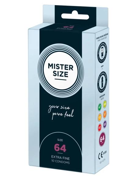Mister Size - tenký kondóm - 64 mm - 10 ks