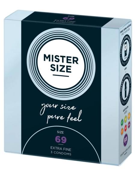 Mister Size - ultra tenký kondóm - extra veľkosť 69mm - 3 ks