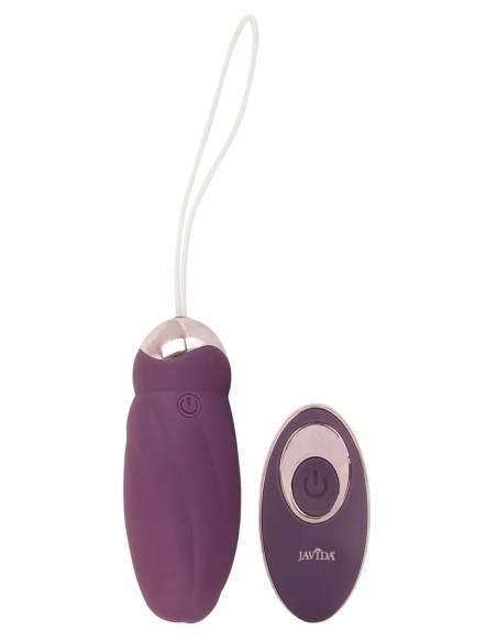 Javida - vibro vajíčko s diaľkovým ovládaním a rotujúcimi perličkami - fialové