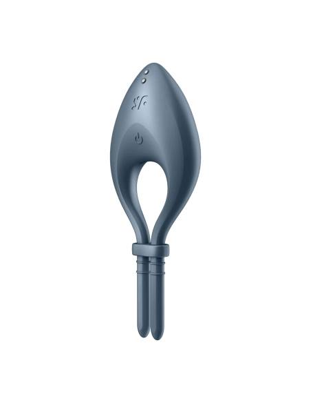 Satisfyer Bullseye - vibračný erekčný krúžok - smart funkcia - sivý