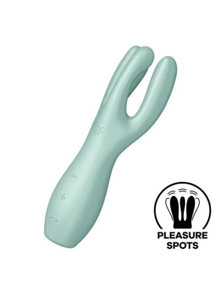 Satisfyer Threesome 3 - nabíjací klitoris vibrátor (mätový)