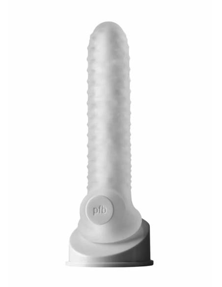 Fat Boy Checker Box - návlek na penis (19cm) - mliečnobiely