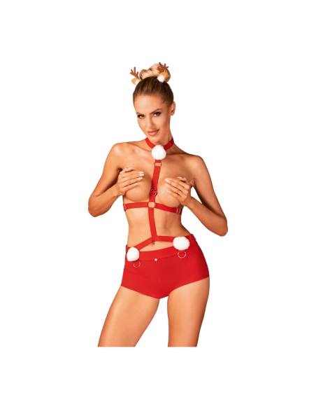 / Obsessive Ms Reindy - dámsky kostým soba (2-dielny set) - červený