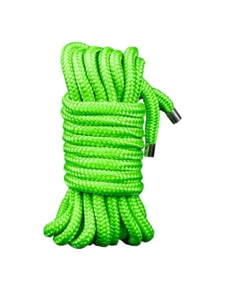 Ouch! - svietiace bondage lano - 10m - zelené