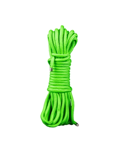 Ouch! - svietiace bondage lano - 5 m - zelené