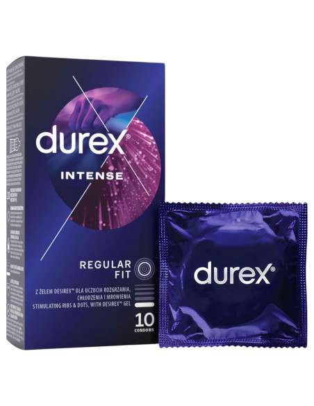 Durex Intense - kondóm s drážkami a výstupkami (10 ks)