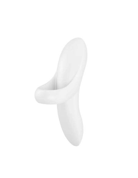 Satisfyer Bold Lover - nabíjací vodotesný prstový vibrátor - biely