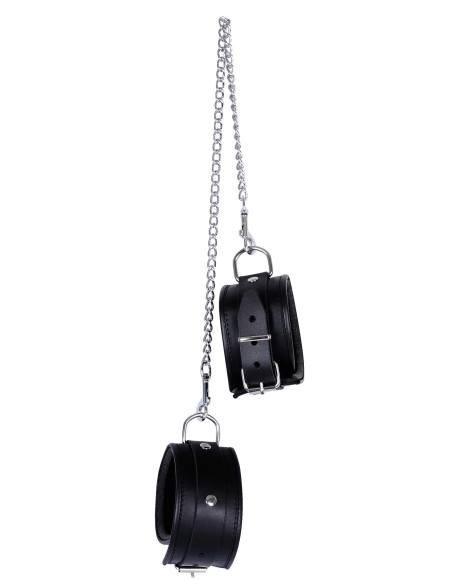 ZADO - čierne kožené členkové putá