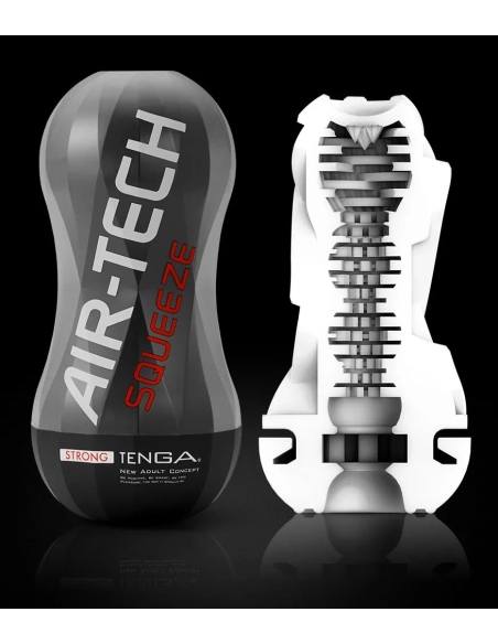 TENGA Air-Tech Squeeze Strong - masturbátor so silným saním - čierny