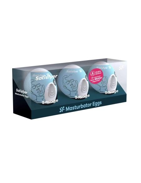 Satisfyer Egg Savage - masturbátor vajíčko set - 3 kusy