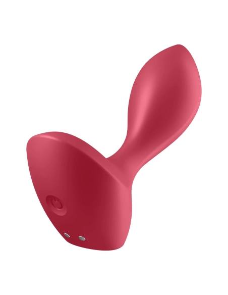 Satisfyer - análny vibrátor na baterku - vodotesný - červený