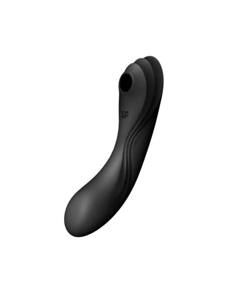 Satisfyer Curvy Trinity 4 - vibrátor s tlakovými vlnami a vibráciami - čierny