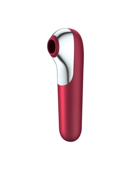 Satisfyer Dual Love - vibrátor na klitoris a vagínu - smart funkcie - červený