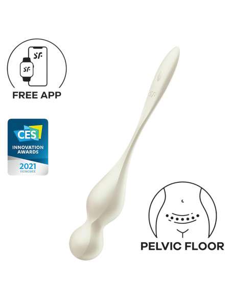 Satisfyer Love Birds 1 - smart vibračné venušine guľôčky - biele