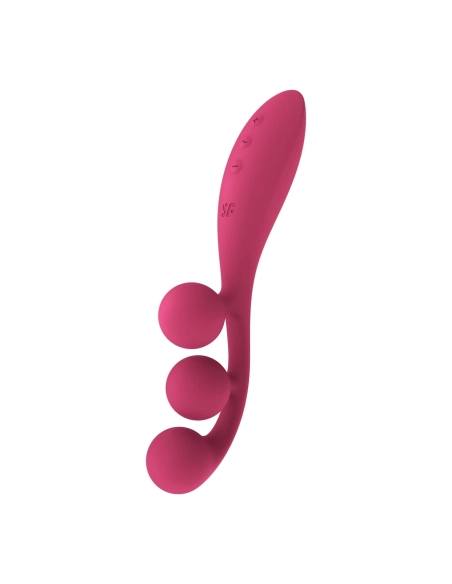 Satisfyer Tri Ball 1 - vibrátor na klitoris aj bod G - dobíjací - červený