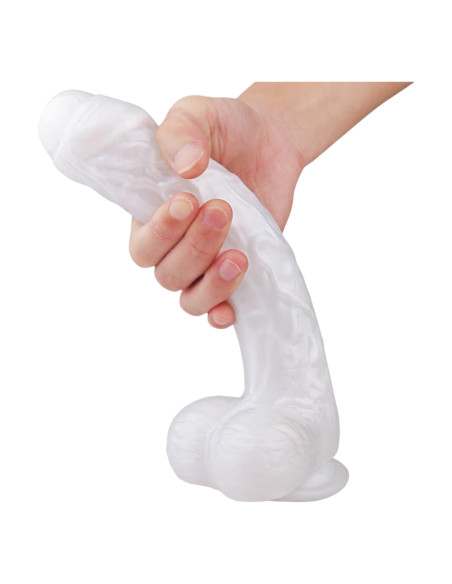 Sex HD Martin - realistický dildo s prísavkou a semenníkmi - biely
