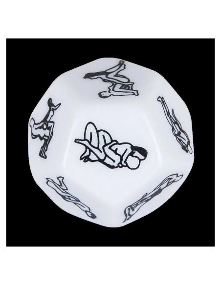 12-stranná sex kocka - biela