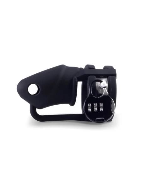 LOCK A WILLY - silikónová klietka na penis s visiacim (čierna)