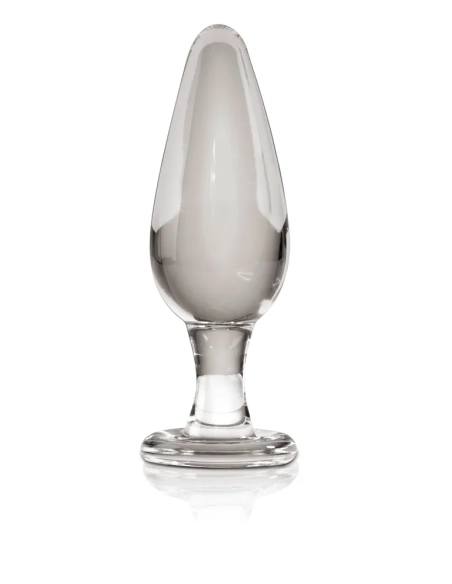 Icicles No. 26 - análny kolík - sklo - číry - kónický tvar