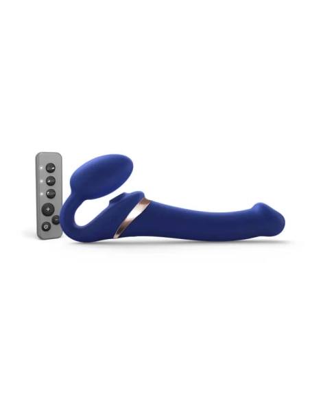 Strap-on-me - pripínací vibrátor s pulzujúcimi vlnami - modrý