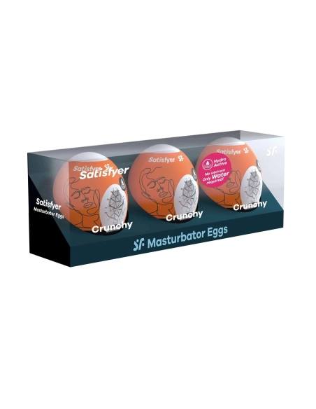 Satisfyer Egg Crunchy - masturbátor vajíčko set - 3 kusy