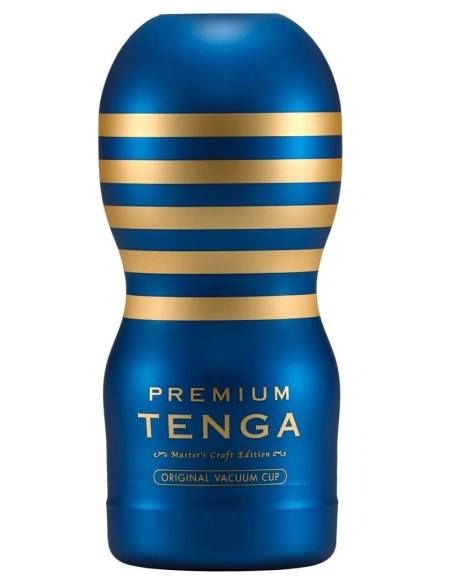 TENGA Premium Original - jednorazový masturbátor - modrý