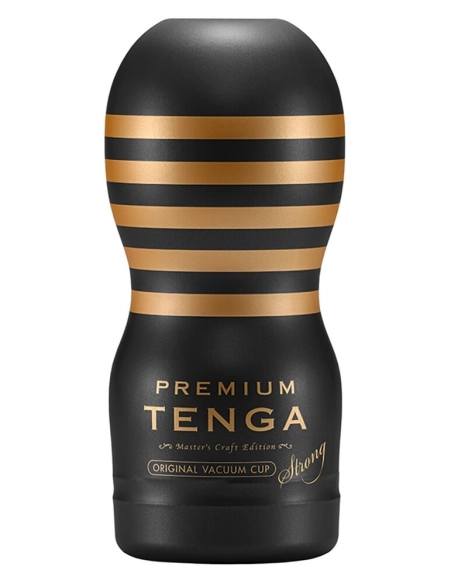 TENGA Premium Strong - jednorazový masturbátor - čierny