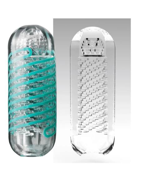 TENGA Spinner Pixel - masturbátor - transparentný
