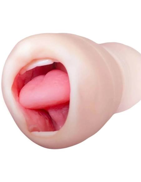Tracy's Dog Cup - ústa masturbátor s realistickými zubami - naturálny