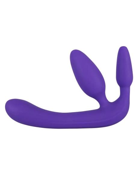 Trojitý - dildo bez postroja - silikón - fialový