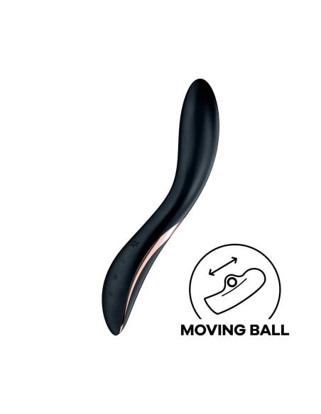 Satisfyer Rrrolling - vibrátor na G-bod s pohyblivou guľôčkou - čierny