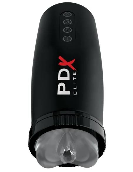 PDX Elite Moto Bator 2 - masturbátor s pohybom hore-dole a saním - čierny