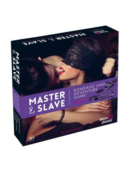 Master & Slave - bondage sada - poutá a erotické pomôcky - fialovo-čierna