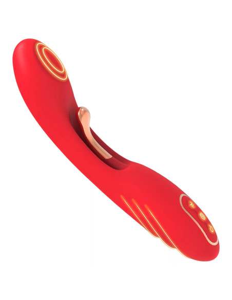 Bestoy - vibrátor na bod G s jazýčkom - červený