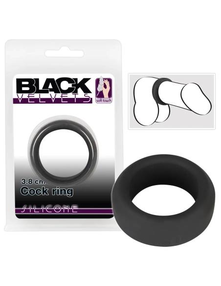 Black Velvets - erekčný krúžok hrubostenný 3