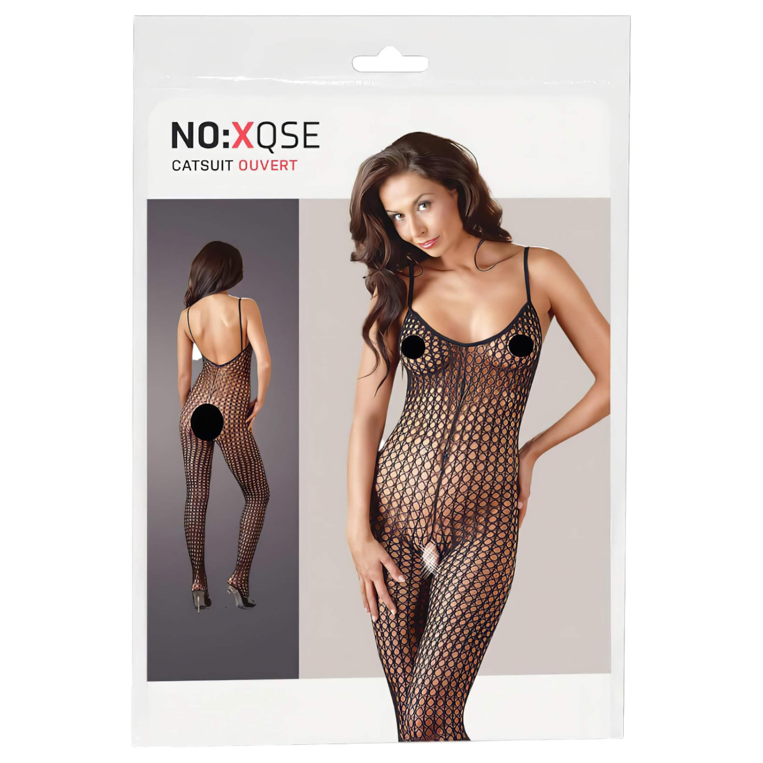 NO:XQSE - otvorený sieťovaný overal (čierny) - XL/XXL