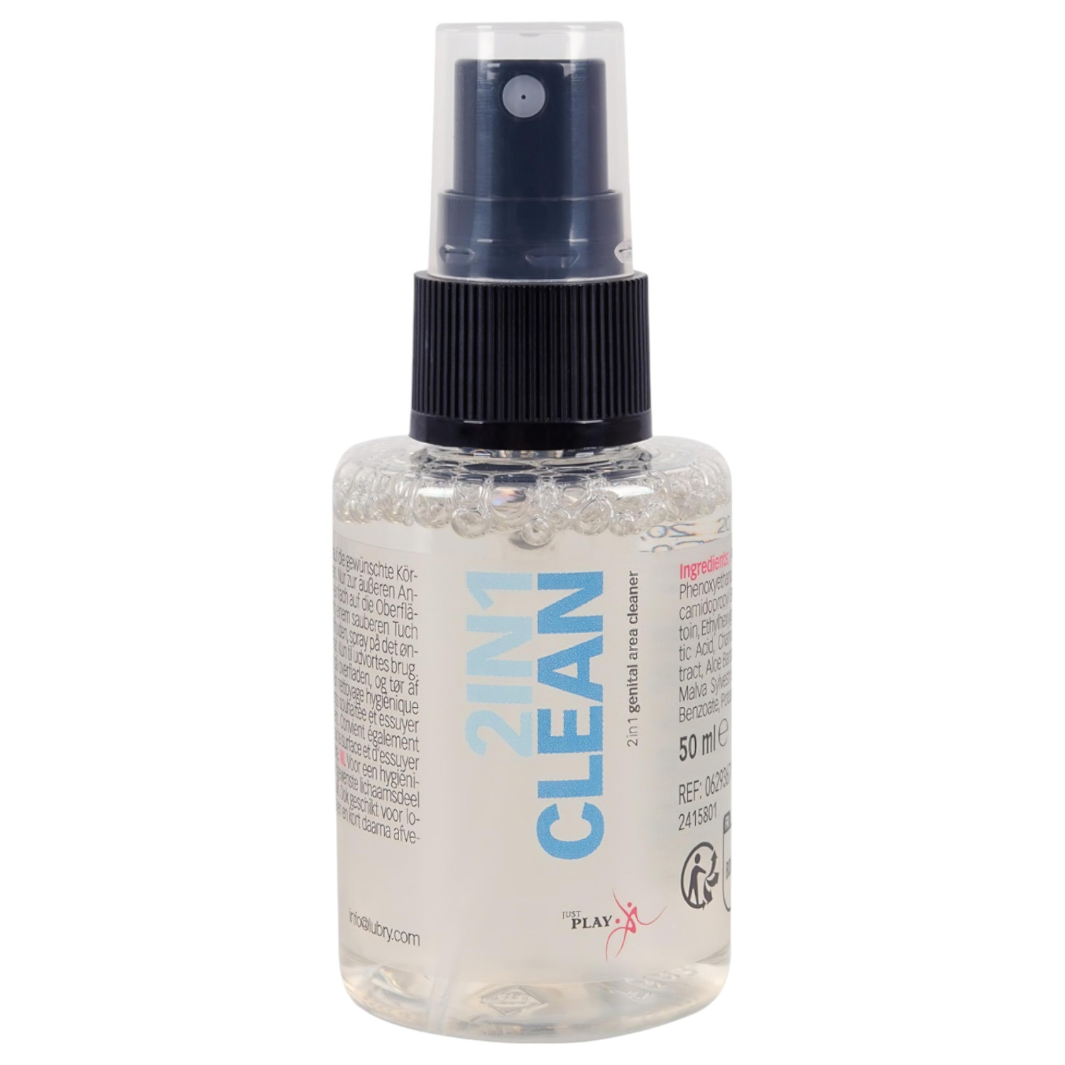 Just Play 2v1 Clean - intímny a produktový čistiaci sprej (50ml)
