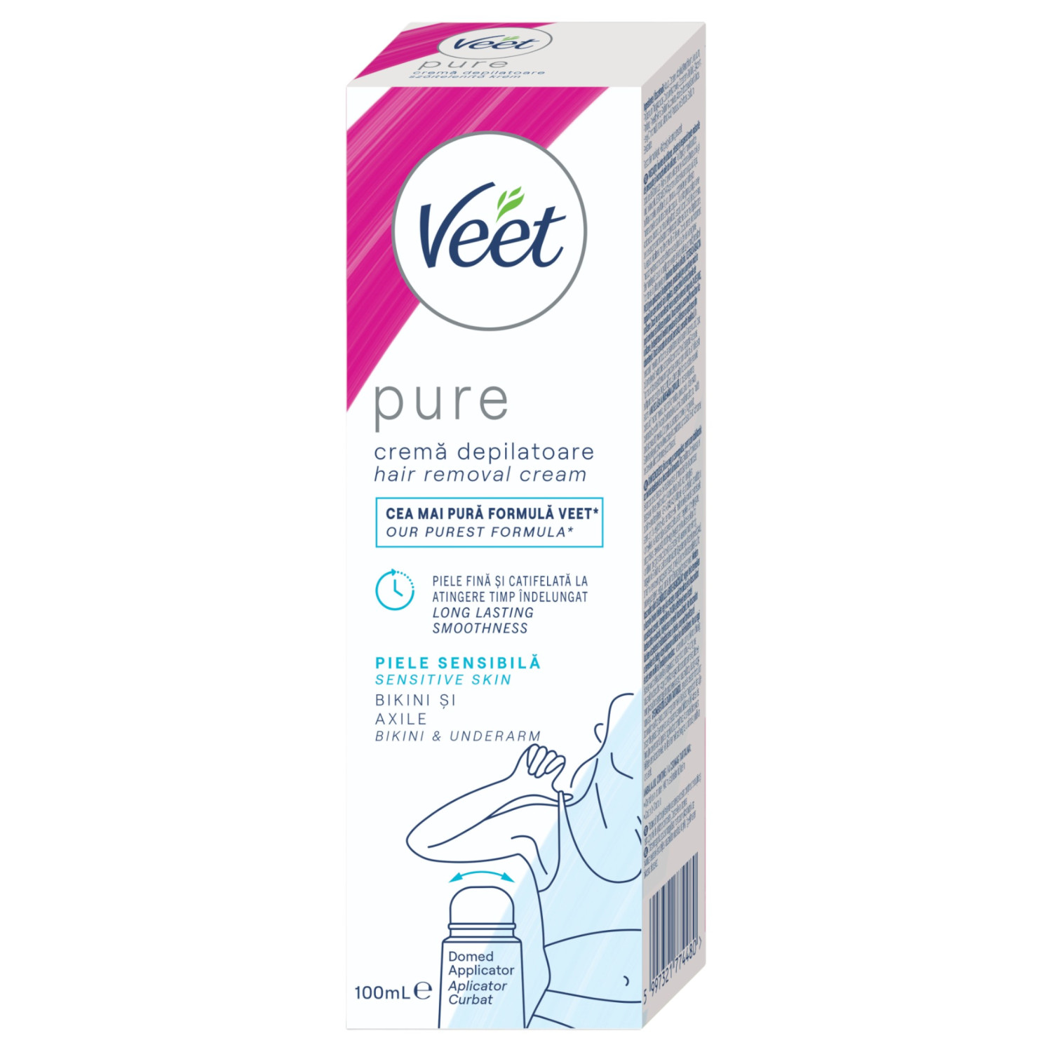 Veet Pure - depilačný krém na oblasť bikín - na citlivú pokožku (100 ml)