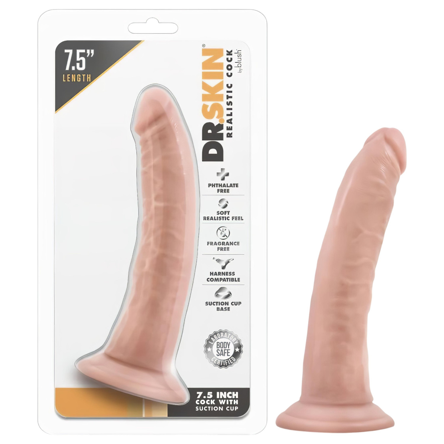 Dr. Skin - realistický dildó s prísavkou - telová farba 17