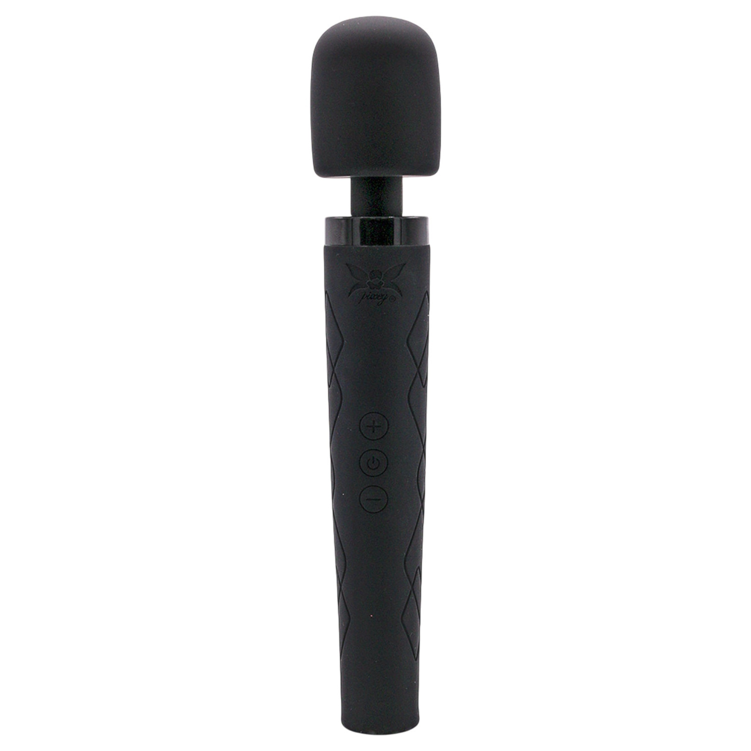 Pixey Deluxe Black Velvet - wand vibrátor L (čierny)