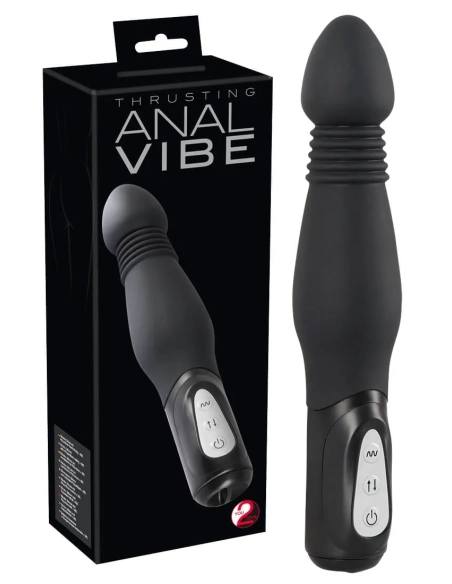 You2Toys - análny vibrátor s posuvným pohybom - čierny