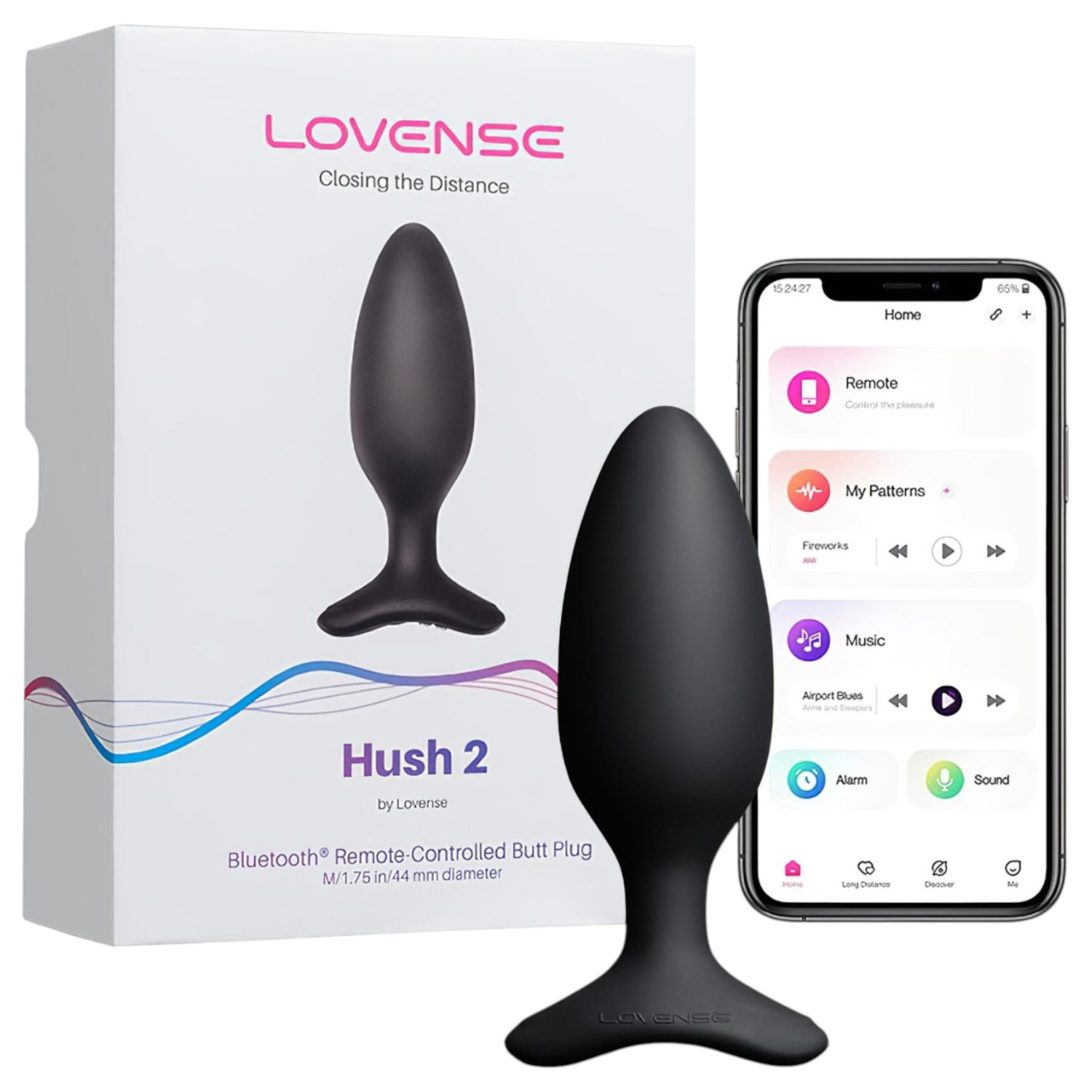 Lovense Hush 2 S - aplikáciou ovládaný análny vibrátor (38 mm