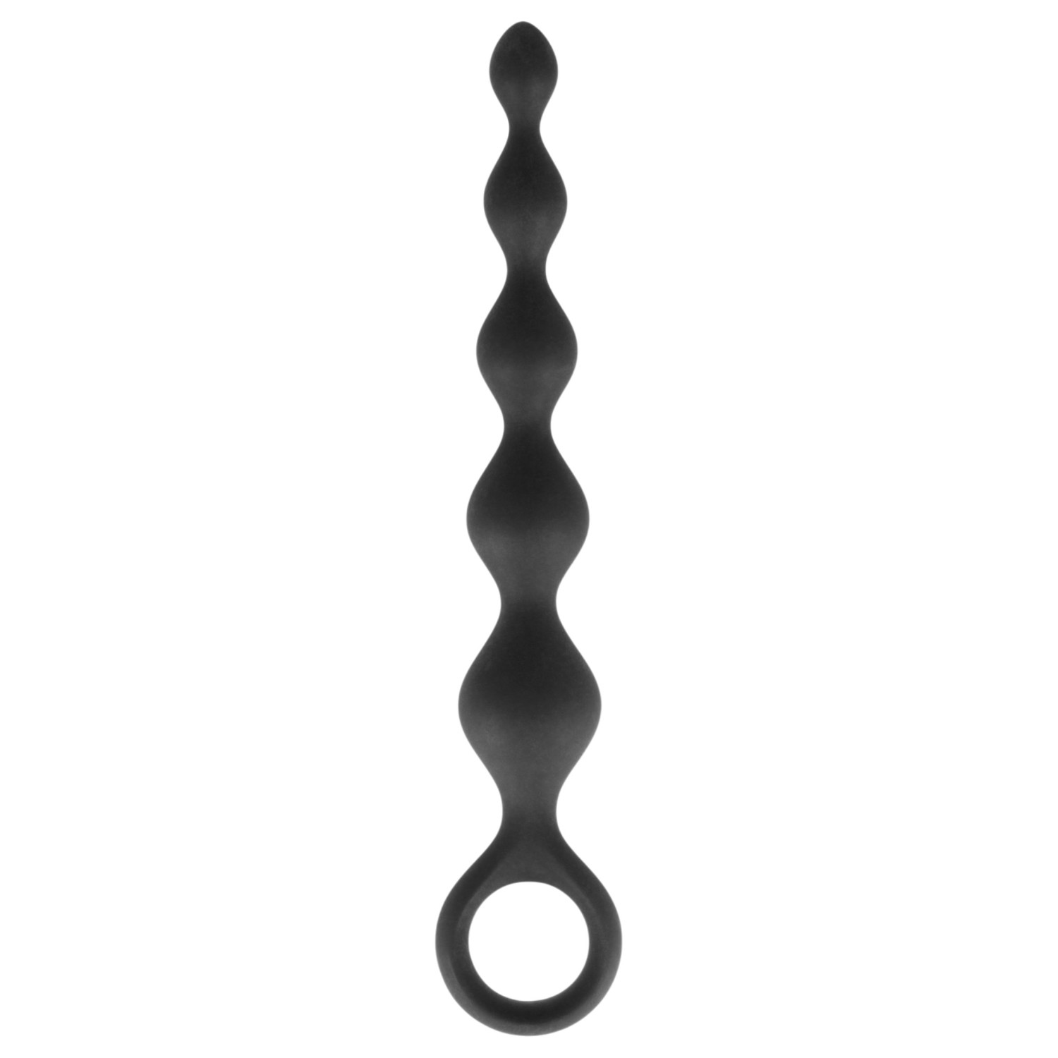 Dorcel Deep Feel - korálkový análny dildo (čierny)