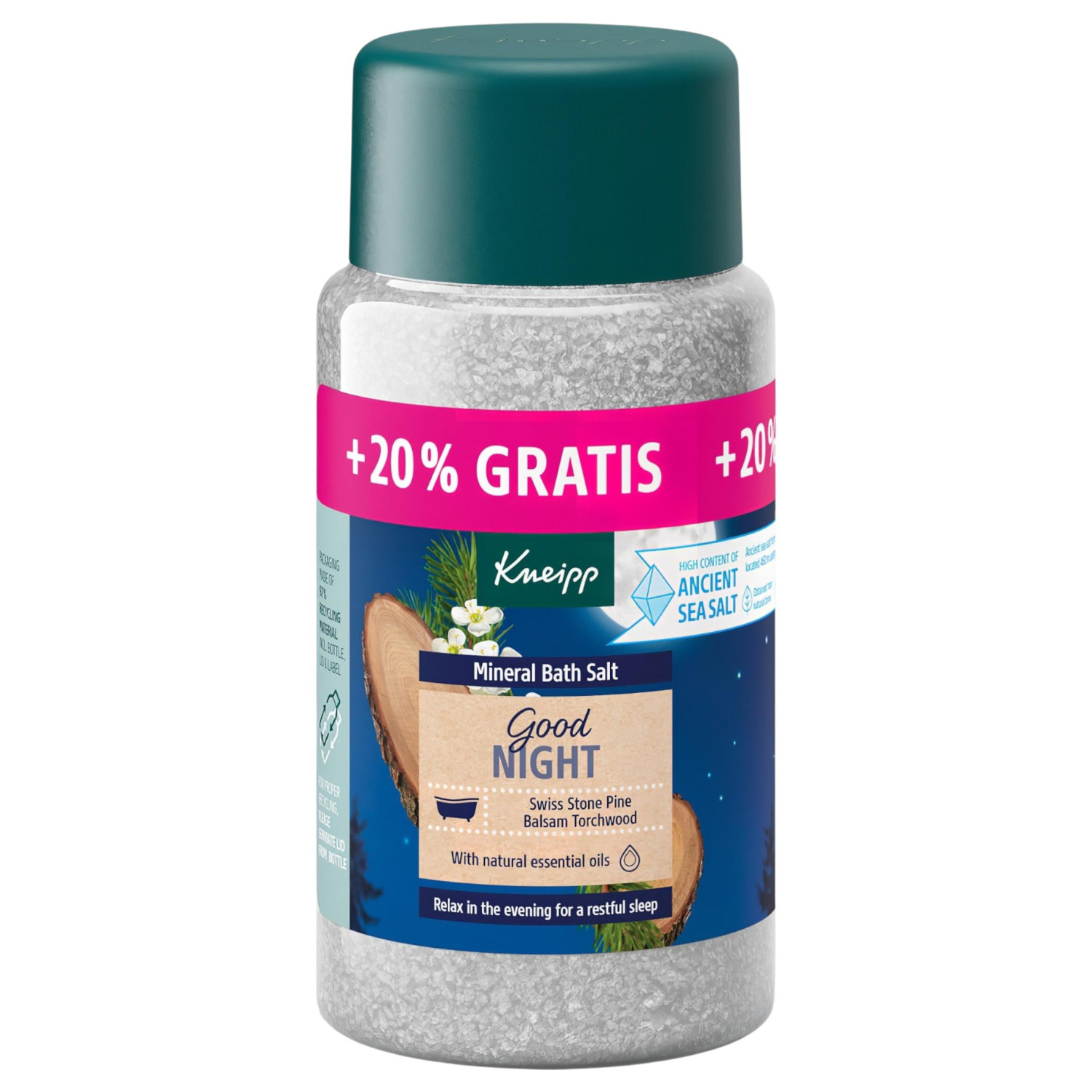 Kneipp Good Night prémiová minerálna kúpeľová soľ (600 g)